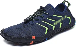 Unisex Barefoot Shoes, Nonslip Breathable Quick Drying, Beach Sandals, Fitness Shoes, Water Sports Shoes, Wading Shoe (Color : Blue, Size : 8)