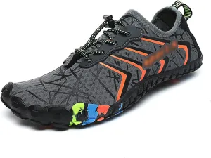 Unisex Barefoot Shoes, Nonslip Breathable Quick Drying, Beach Sandals, Fitness Shoes, Water Sports Shoes, Wading Shoe (Color : Gris, Size : 6)