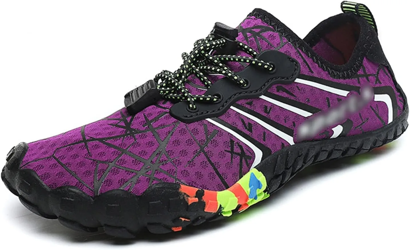 Unisex Barefoot Shoes, Nonslip Breathable Quick Drying, Beach Sandals, Fitness Shoes, Water Sports Shoes, Wading Shoe (Color : Purple, Size : 8.5)