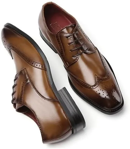 Urban Men's Transitional Dress Oxfords Hybrid Mesh-Leather Construction with Vortex Ventilation Channels