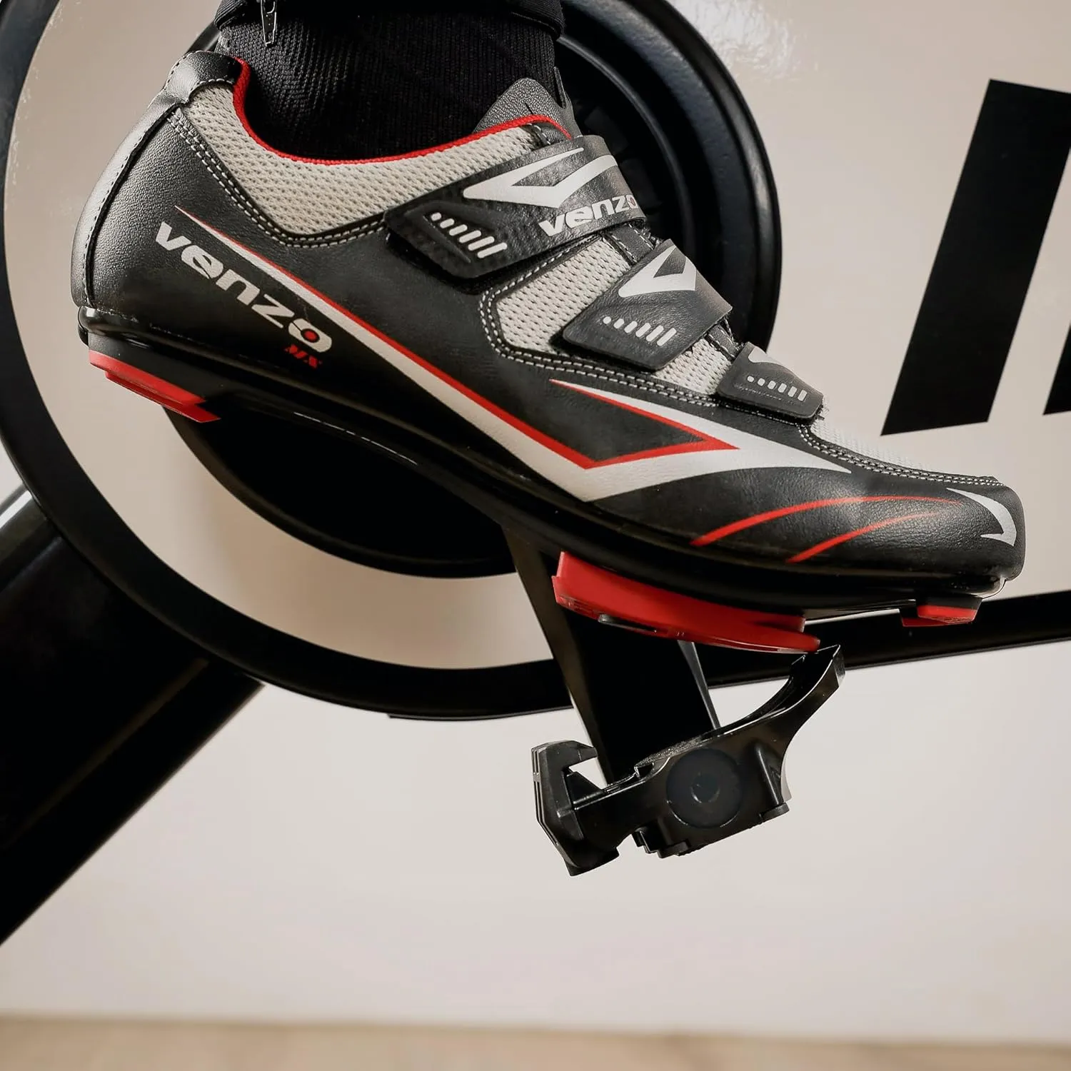Venzo Bicycle Men's Road Cycling Riding Shoes - 3 Straps - Compatible with Look Delta & for Shimano SPD-SL - Perfect for Road Racing Bikes