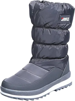 Winter Boots For Women Puffly Platform Snow Boots Plus Fleece Side Zipper Mid-Calf Cotton Non-Slip Booties