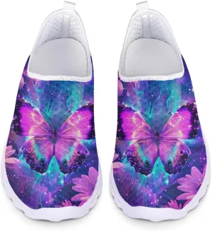 Women Casual Walking Shoes Mesh Sneaker Flats Slip On Loafers Lightweight Breathable Athletic Shoes Beach Sport Aqua Water Shoes