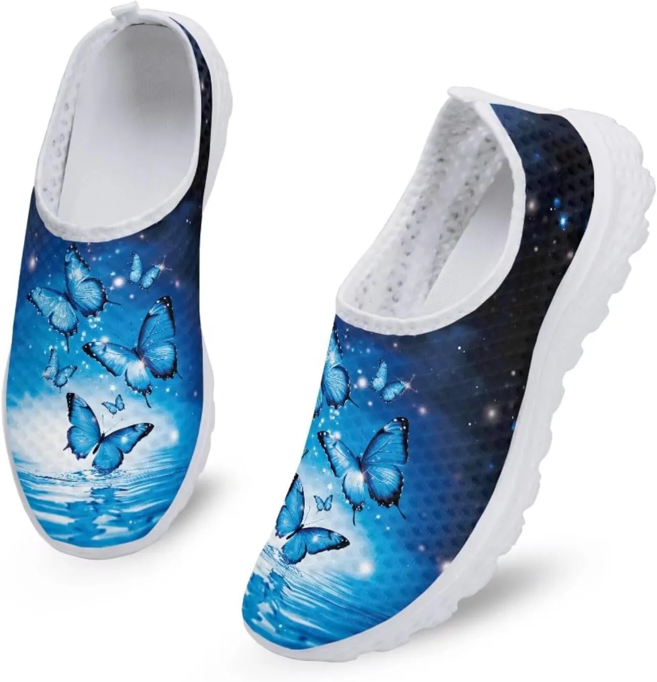 Women Casual Walking Shoes Mesh Sneaker Flats Slip On Loafers Lightweight Breathable Athletic Shoes Beach Sport Aqua Water Shoes