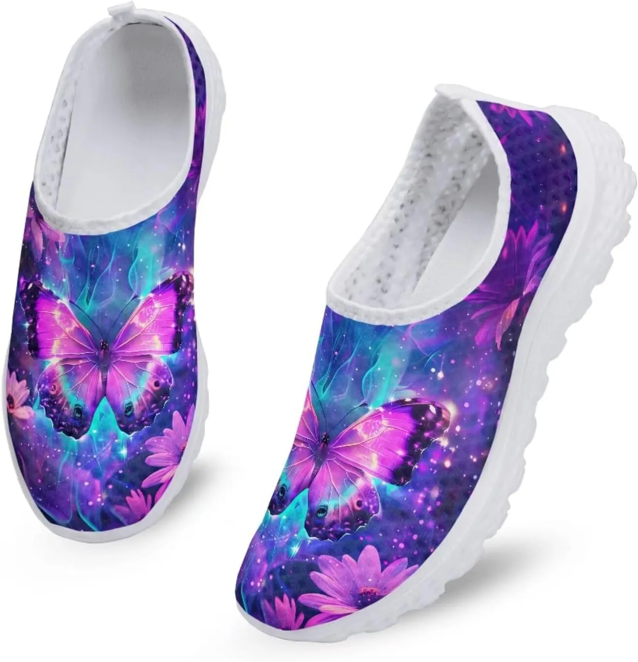 Women Casual Walking Shoes Mesh Sneaker Flats Slip On Loafers Lightweight Breathable Athletic Shoes Beach Sport Aqua Water Shoes