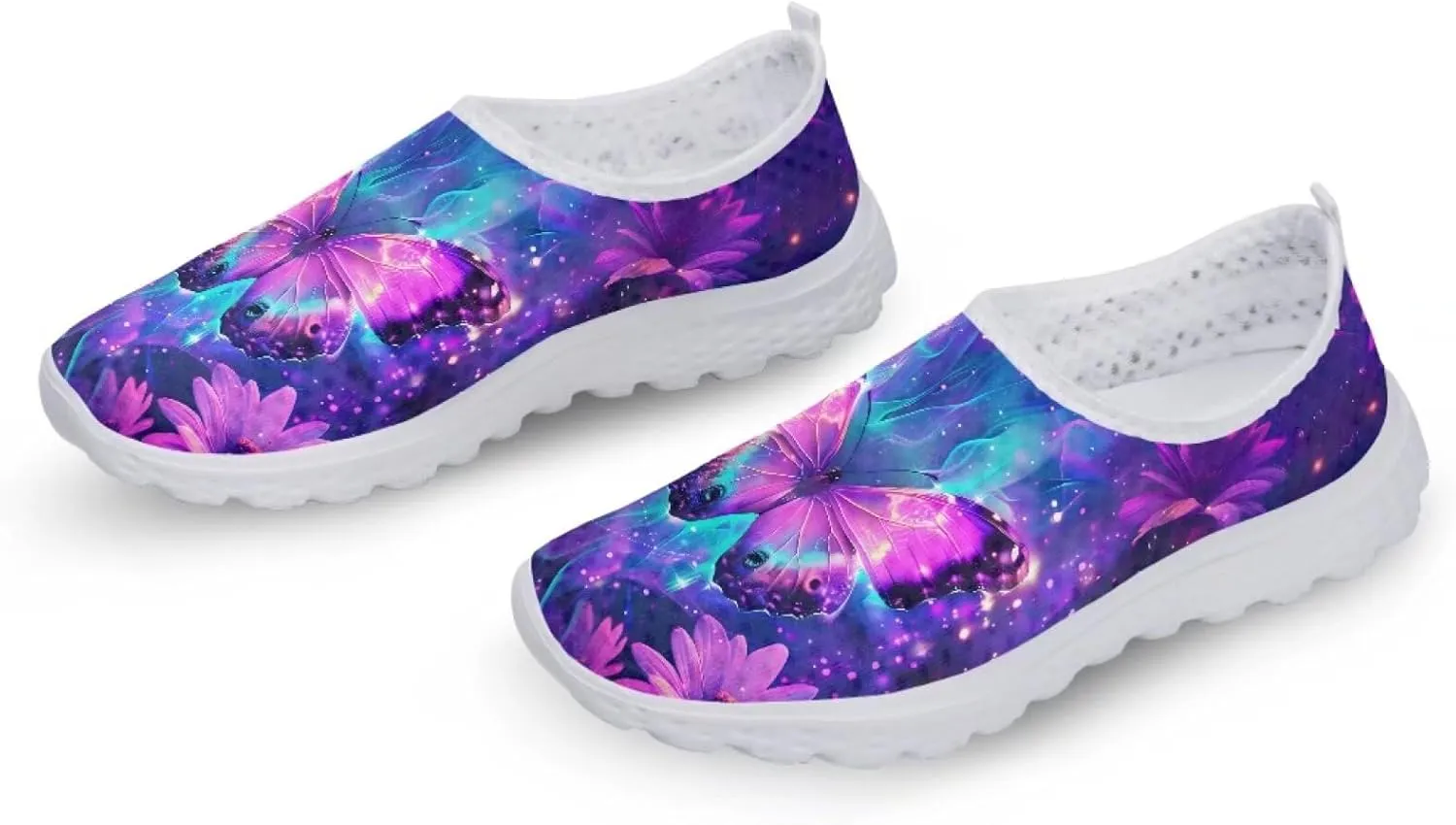 Women Casual Walking Shoes Mesh Sneaker Flats Slip On Loafers Lightweight Breathable Athletic Shoes Beach Sport Aqua Water Shoes