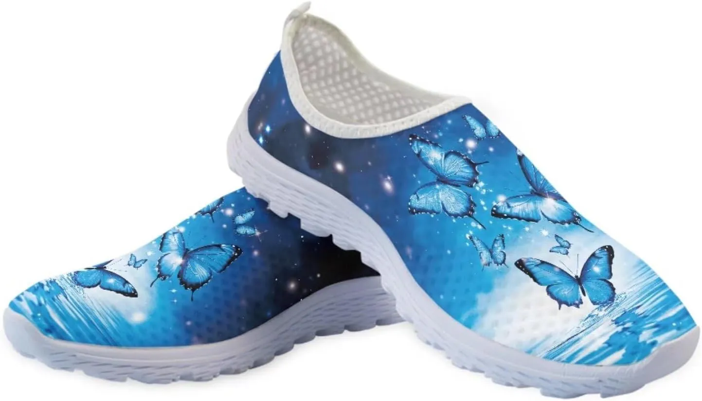 Women Casual Walking Shoes Mesh Sneaker Flats Slip On Loafers Lightweight Breathable Athletic Shoes Beach Sport Aqua Water Shoes