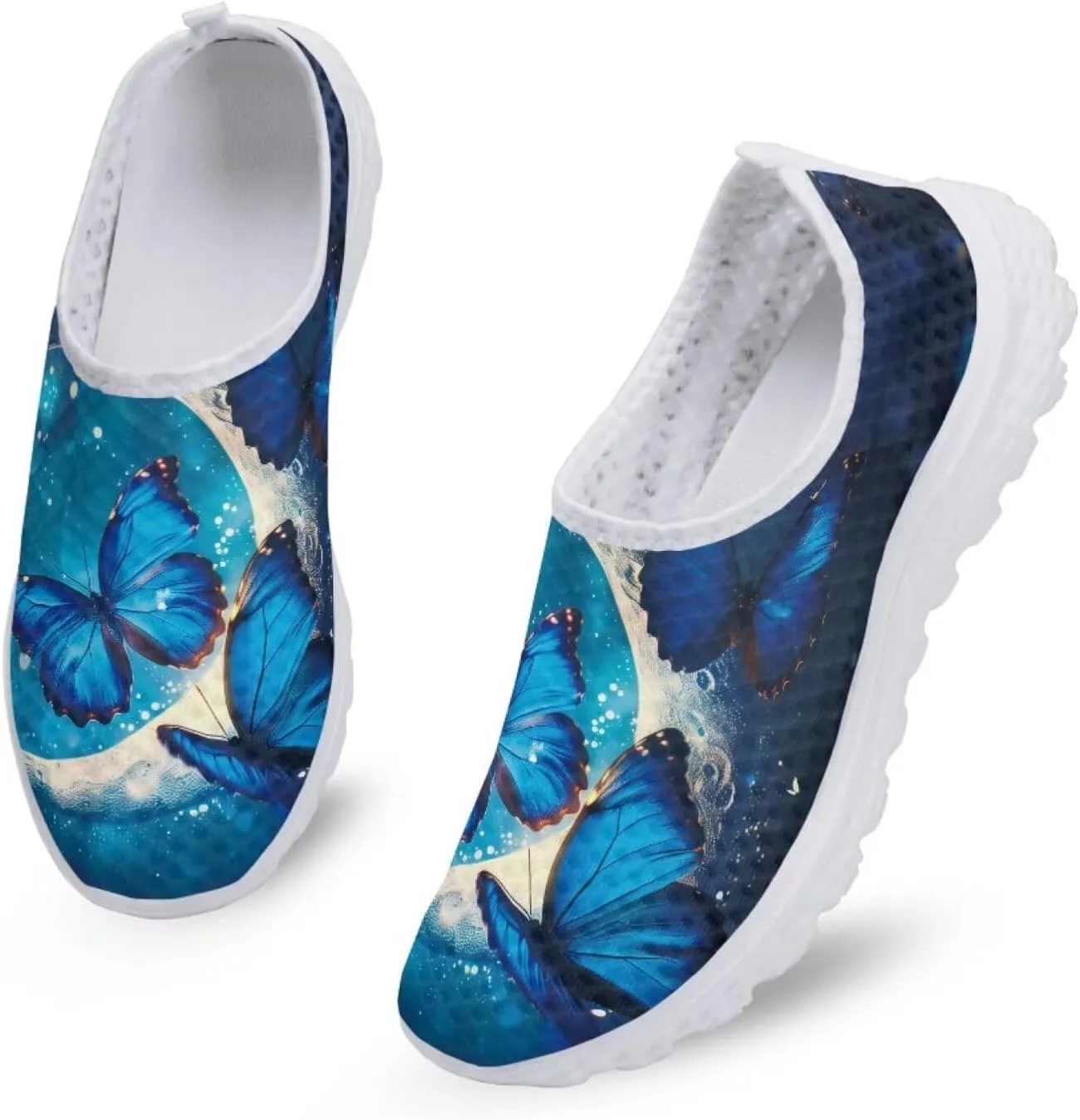 Women Casual Walking Shoes Mesh Sneaker Flats Slip On Loafers Lightweight Breathable Athletic Shoes Beach Sport Aqua Water Shoes