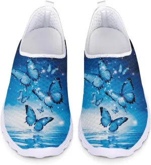 Women Casual Walking Shoes Mesh Sneaker Flats Slip On Loafers Lightweight Breathable Athletic Shoes Beach Sport Aqua Water Shoes