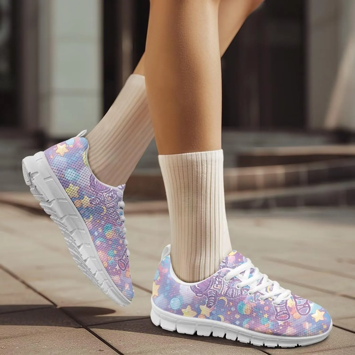 Women Trainers Road Running Shoes Lightweight Breathable Mesh Sports Tennis Sneakers Non Slip Comfort Causal Walking Shoes US 5-12