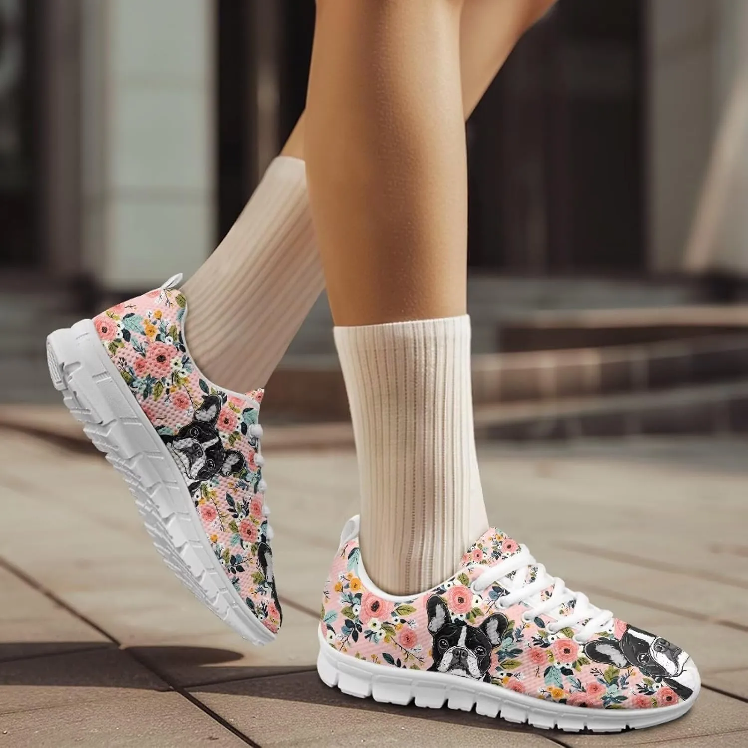 Women's Animal Sneakers Lightweight Comfortable Running Walking Shoes Non Slip Breathable Mesh Sports Tennis Shoes US 5-12