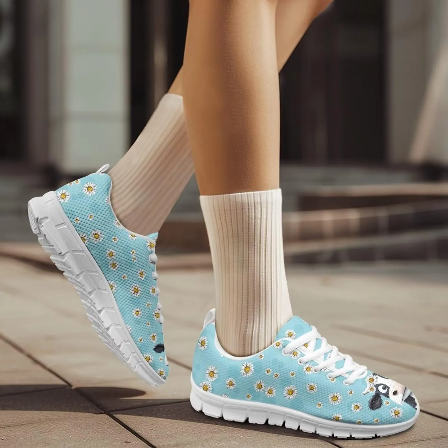 Women's Animal Sneakers Lightweight Comfortable Running Walking Shoes Non Slip Breathable Mesh Sports Tennis Shoes US 5-12