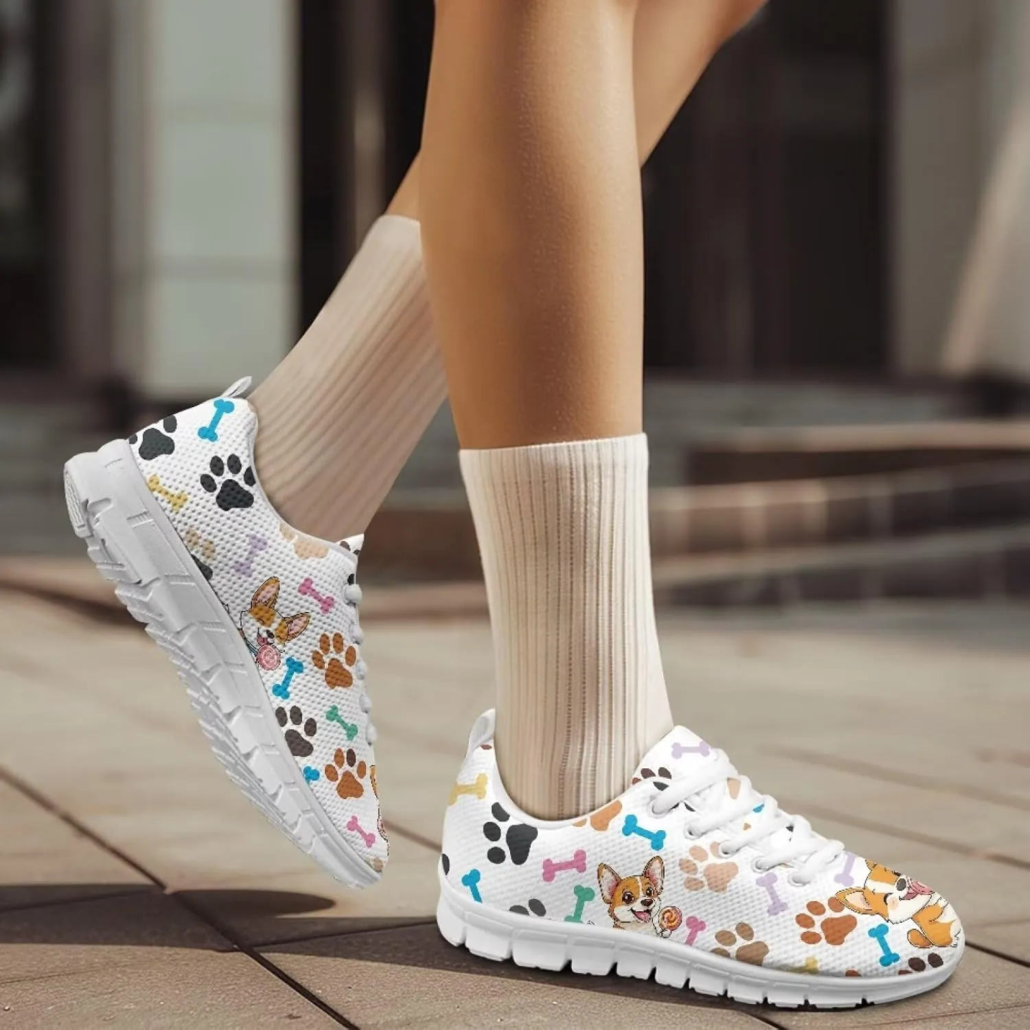 Women's Animal Sneakers Lightweight Comfortable Running Walking Shoes Non Slip Breathable Mesh Sports Tennis Shoes US 5-12