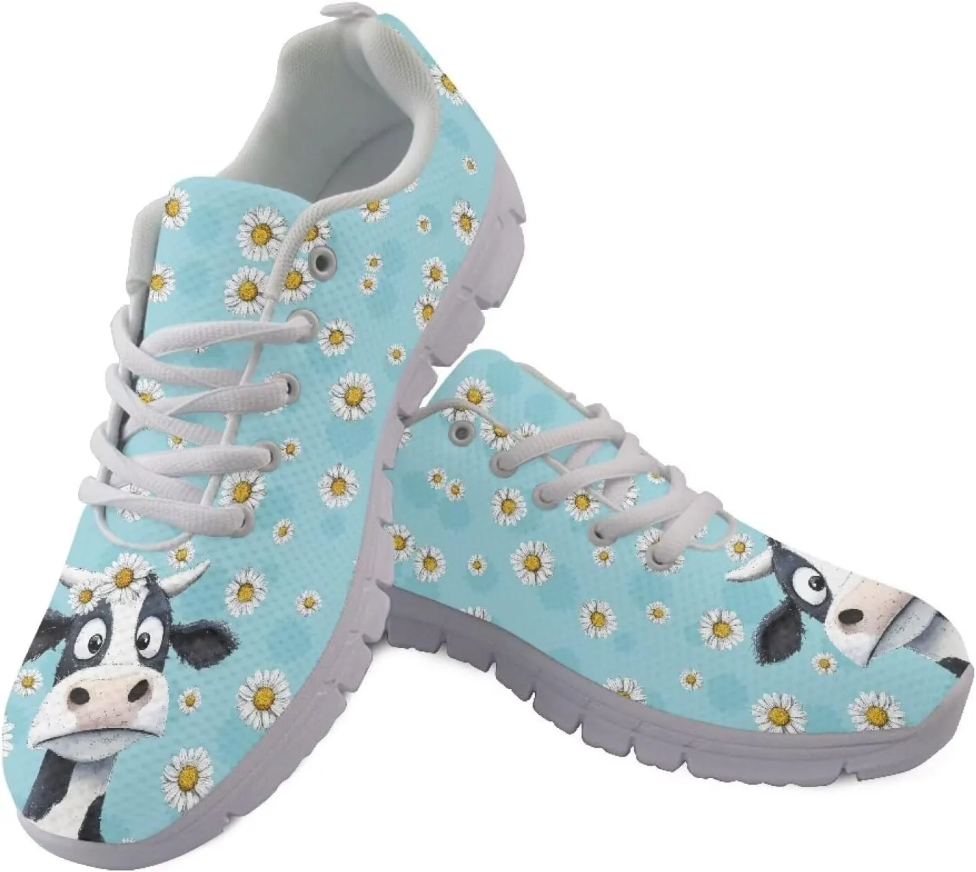 Women's Animal Sneakers Lightweight Comfortable Running Walking Shoes Non Slip Breathable Mesh Sports Tennis Shoes US 5-12