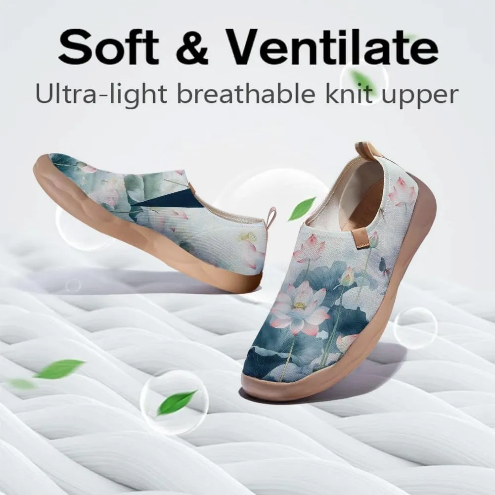 Women's Art Travel Sneakers Colorful Comfortable Slip On Shoes Casual Floral Stylish Everyday Loafers