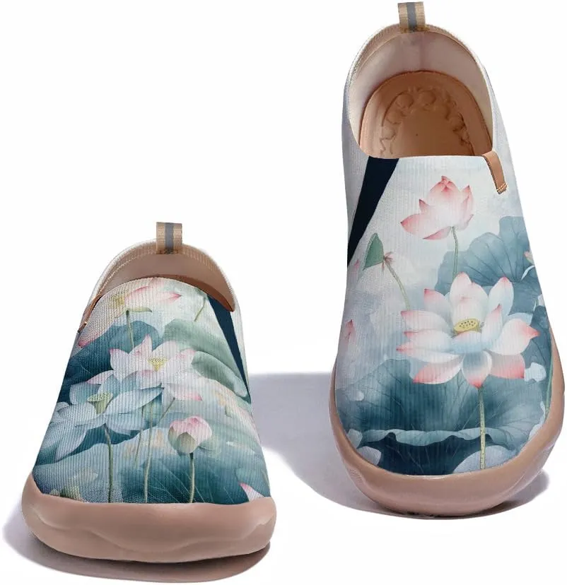 Women's Art Travel Sneakers Colorful Comfortable Slip On Shoes Casual Floral Stylish Everyday Loafers
