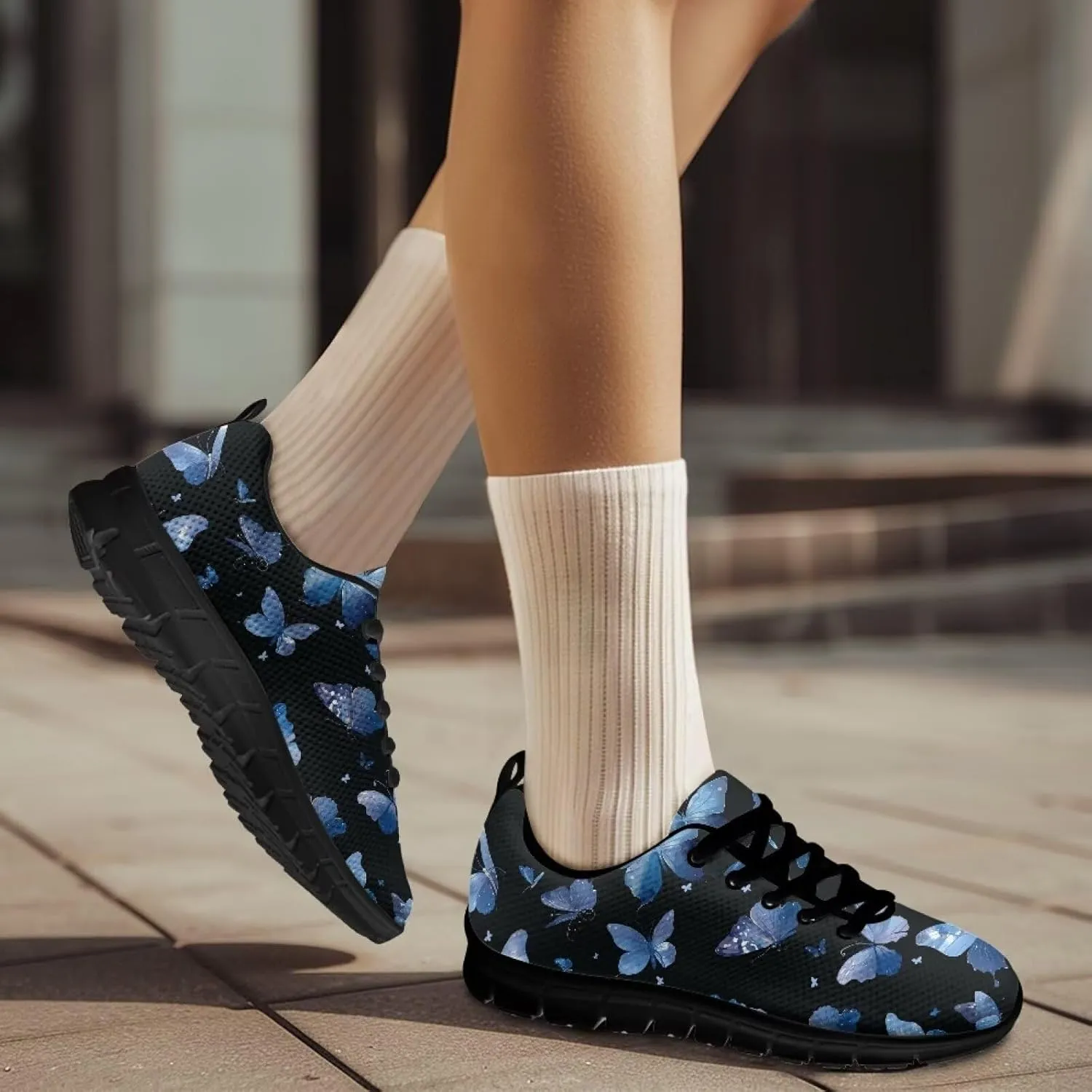 Women's Athletic Trainers Running Shoes Breathable Non Slip Gym Sneakers Lightweight Sports Tennis Shoes Casual Shoes US 5-12