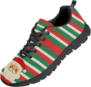 Women's Christmas Running Shoes Lightweight Sports Tennis Shoes Walking Flat Shoes Non Slip Breathable Mesh Athletic Sneakers US 5-12
