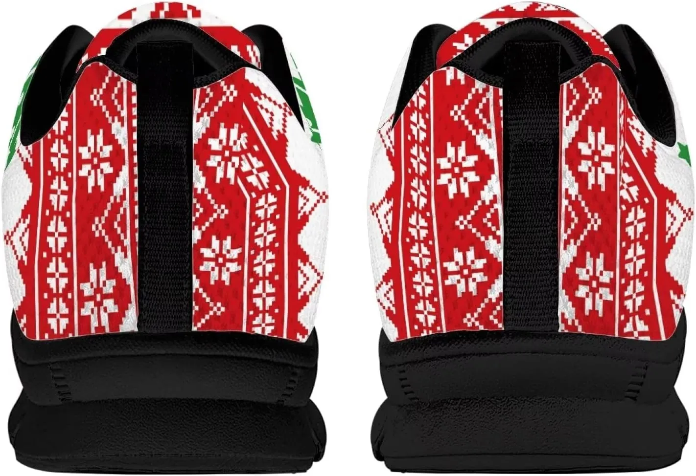 Women's Christmas Sneakers Lightweight Athletic Running Shoes Breathable Non Slip Sports Tennis Shoes Lace Up Causal Shoes US 5-12