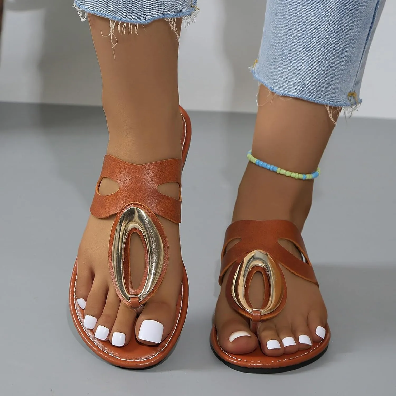 Women's Flat Sandals Comfortable Flip Flop Sandals Dressy Thong Sandals Beach Flip Flopsr Slide Sandals
