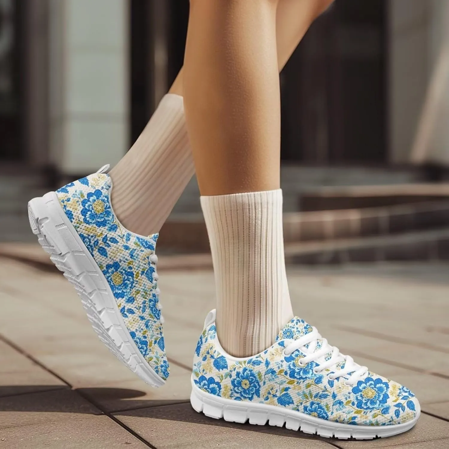 Women's Road Running Shoes Lightweight Sports Tennis Shoes Breathable Mesh Athletic Sneakers Comfort Casual Shoes US 5-12
