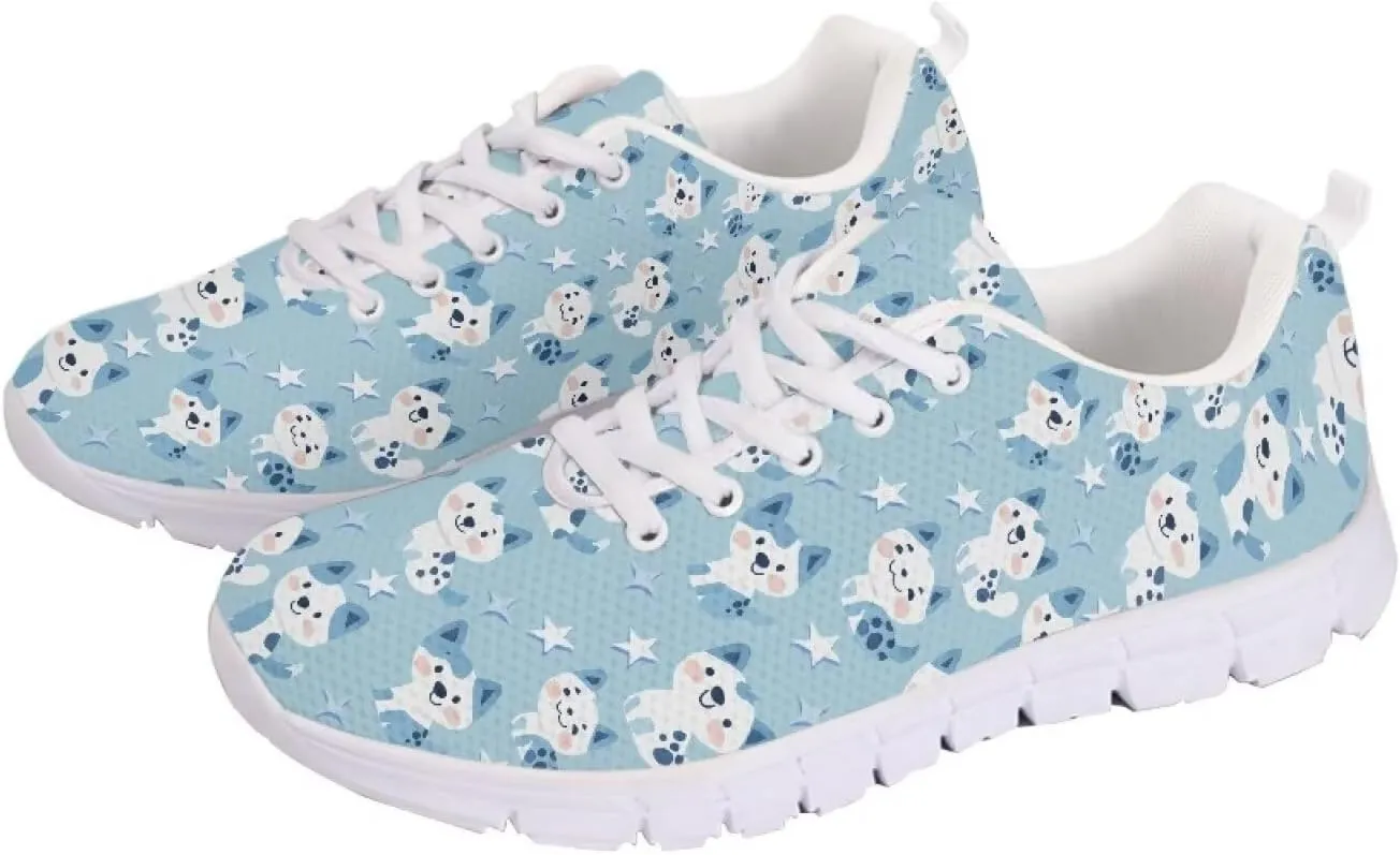 Women's Running Shoes Christmas Sneakers Breathable Sports Tennis Shoes Trainers Lace-up Comfortable Causal Travel Walking Shoes for Lady US 5-12