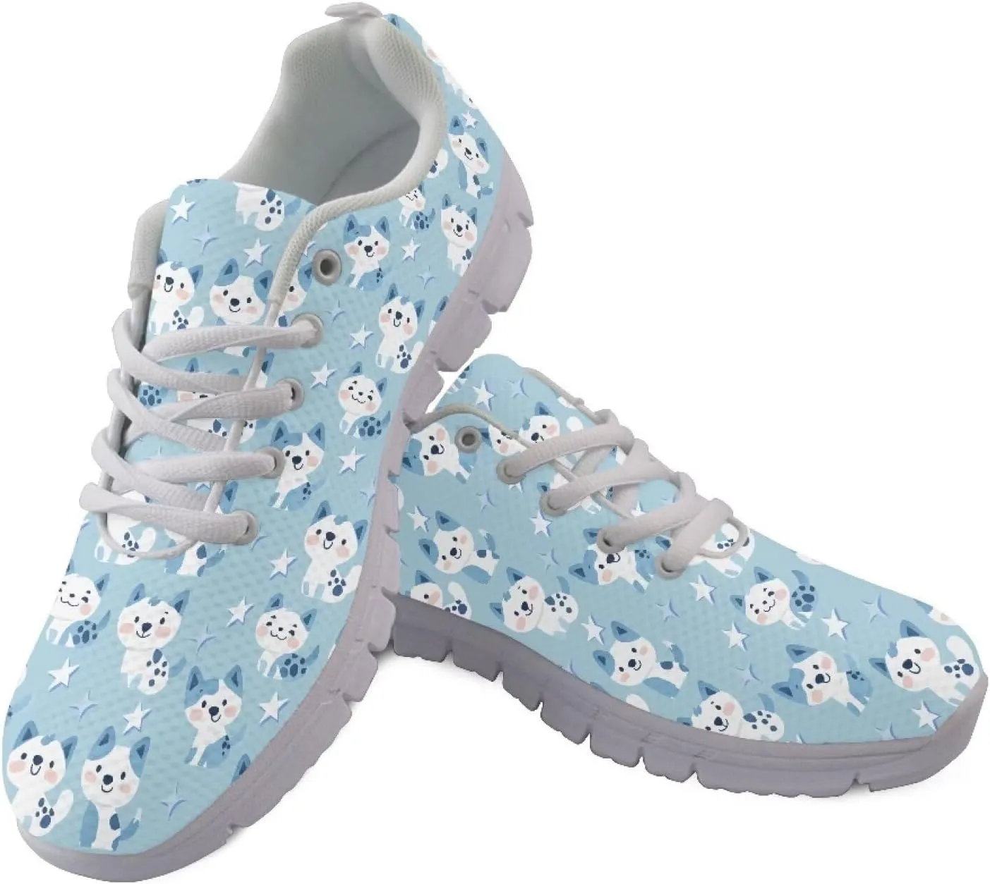 Women's Running Shoes Christmas Sneakers Breathable Sports Tennis Shoes Trainers Lace-up Comfortable Causal Travel Walking Shoes for Lady US 5-12