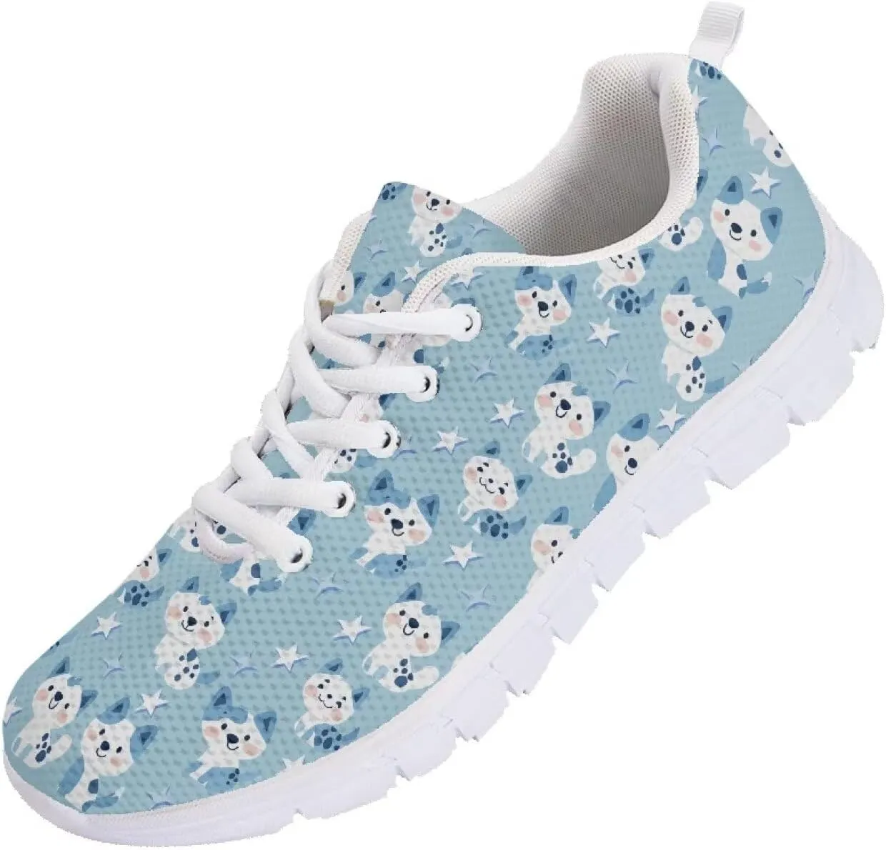 Women's Running Shoes Christmas Sneakers Breathable Sports Tennis Shoes Trainers Lace-up Comfortable Causal Travel Walking Shoes for Lady US 5-12