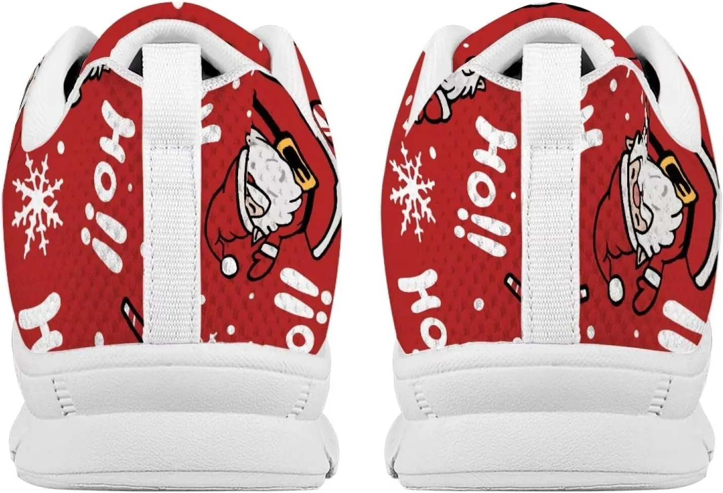 Women's Running Shoes Christmas Sneakers Breathable Sports Tennis Shoes Trainers Lace-up Comfortable Causal Travel Walking Shoes for Lady US 5-12