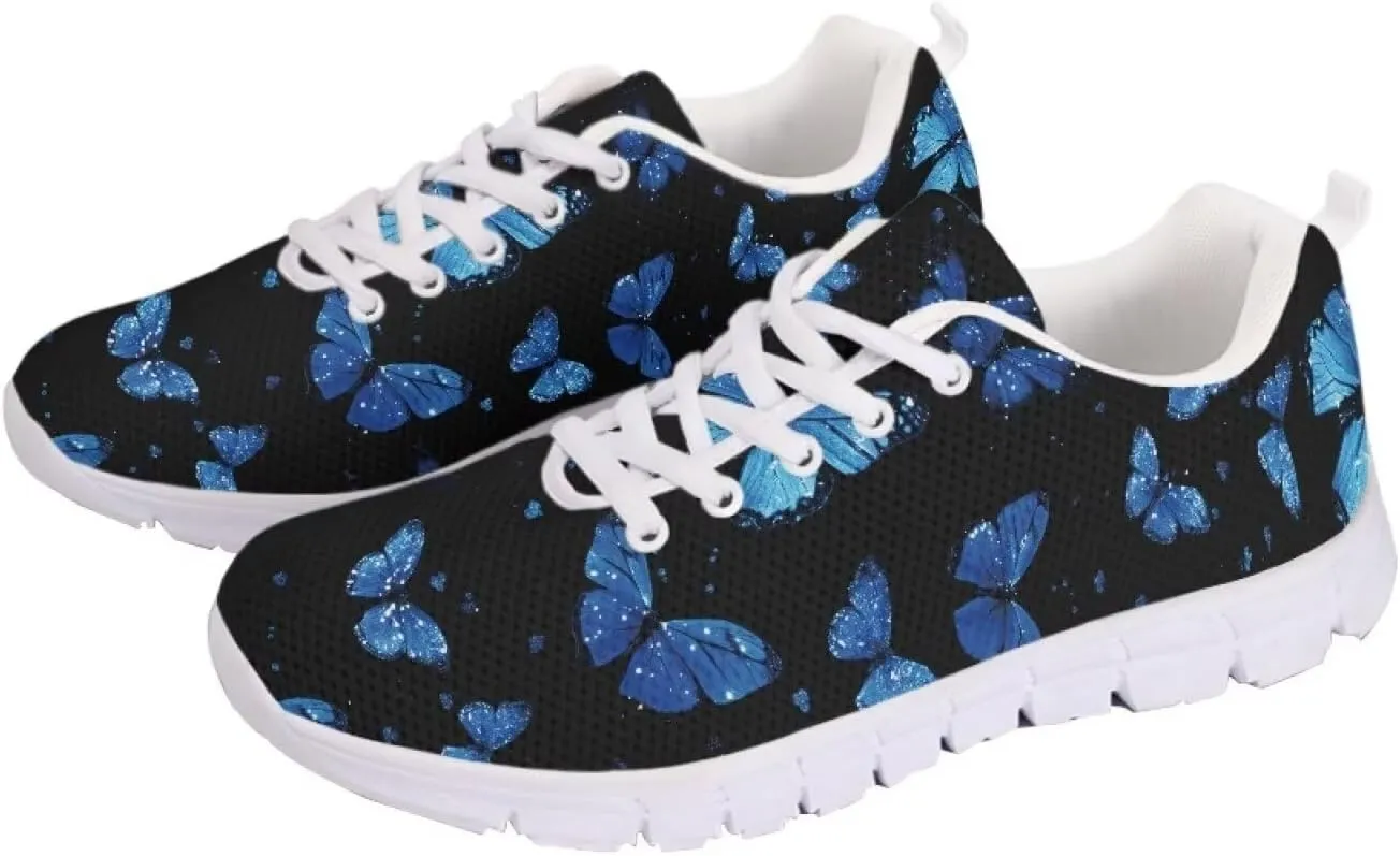 Women's Running Shoes Lightweight Non Slip Sports Tennis Shoes Breathable Mesh Athletic Sneakers Walking Shoe White Sole US 5-12