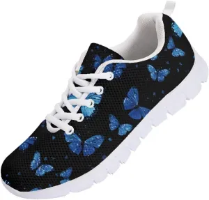 Women's Running Shoes Lightweight Non Slip Sports Tennis Shoes Breathable Mesh Athletic Sneakers Walking Shoe White Sole US 5-12