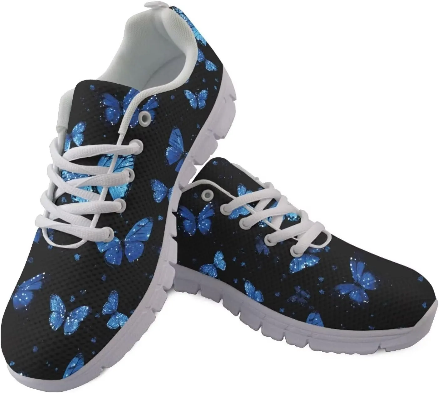 Women's Running Shoes Lightweight Non Slip Sports Tennis Shoes Breathable Mesh Athletic Sneakers Walking Shoe White Sole US 5-12