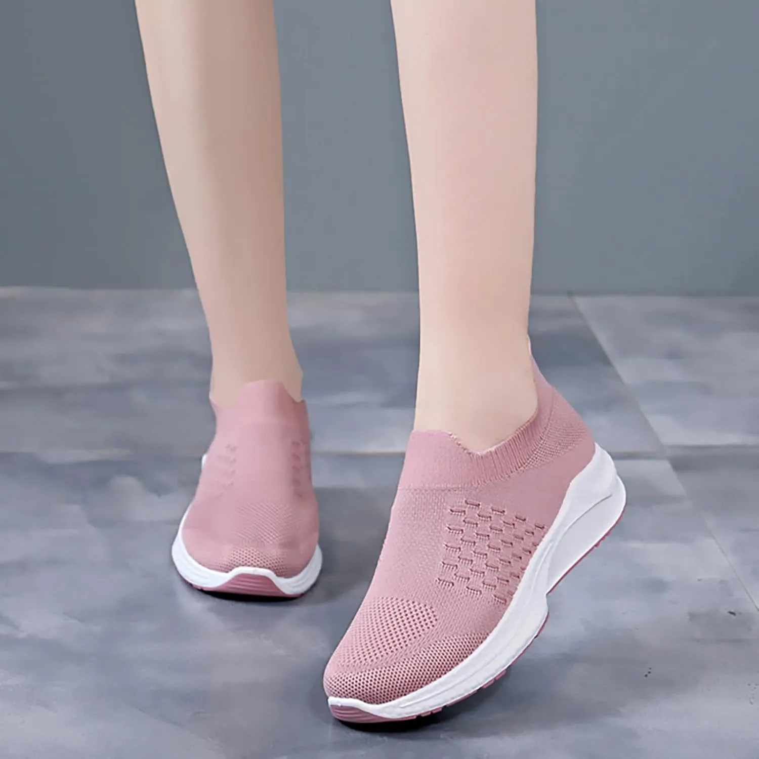 Womens Shoes Dressy Casual Fashion Sneakers for Women 2024 Black Loafers Women Platform Lightweight Cute Round Toe Christmas Canvas Shoes Women Round Toe Slip On Casual