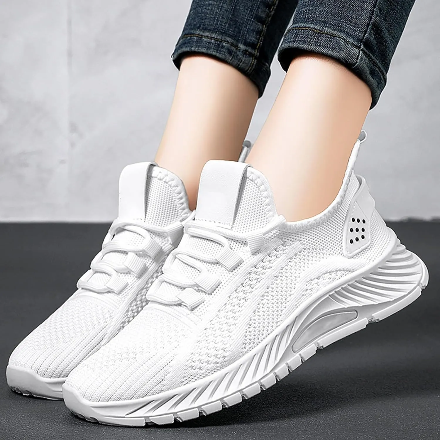 Womens Shoes Dressy Casual Fashion Sneakers for Women 2024 Black Loafers Women Platform Lightweight Cute Round Toe Christmas Canvas Shoes Women Round Toe Slip On Casual