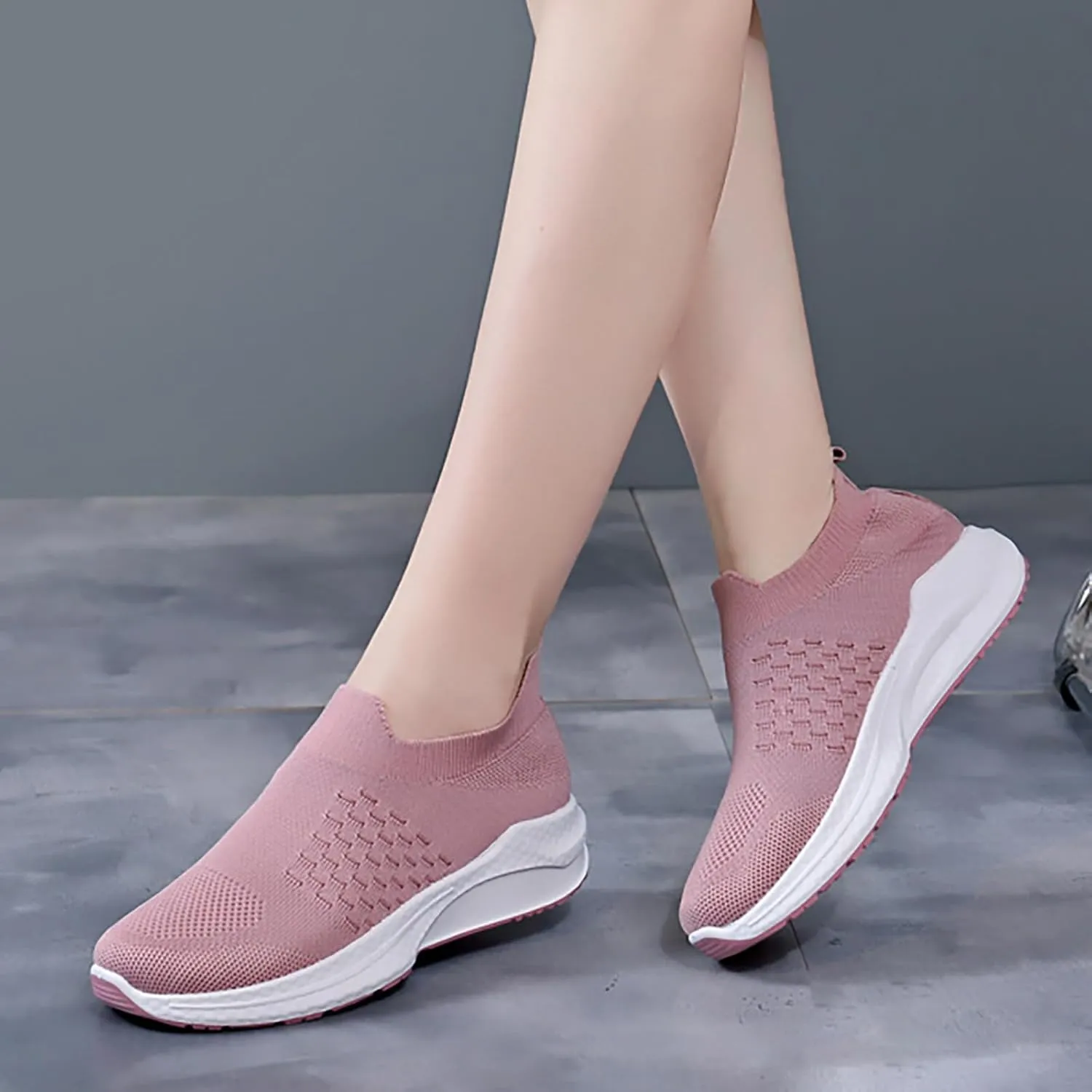 Womens Shoes Dressy Casual Fashion Sneakers for Women 2024 Black Loafers Women Platform Lightweight Cute Round Toe Christmas Canvas Shoes Women Round Toe Slip On Casual
