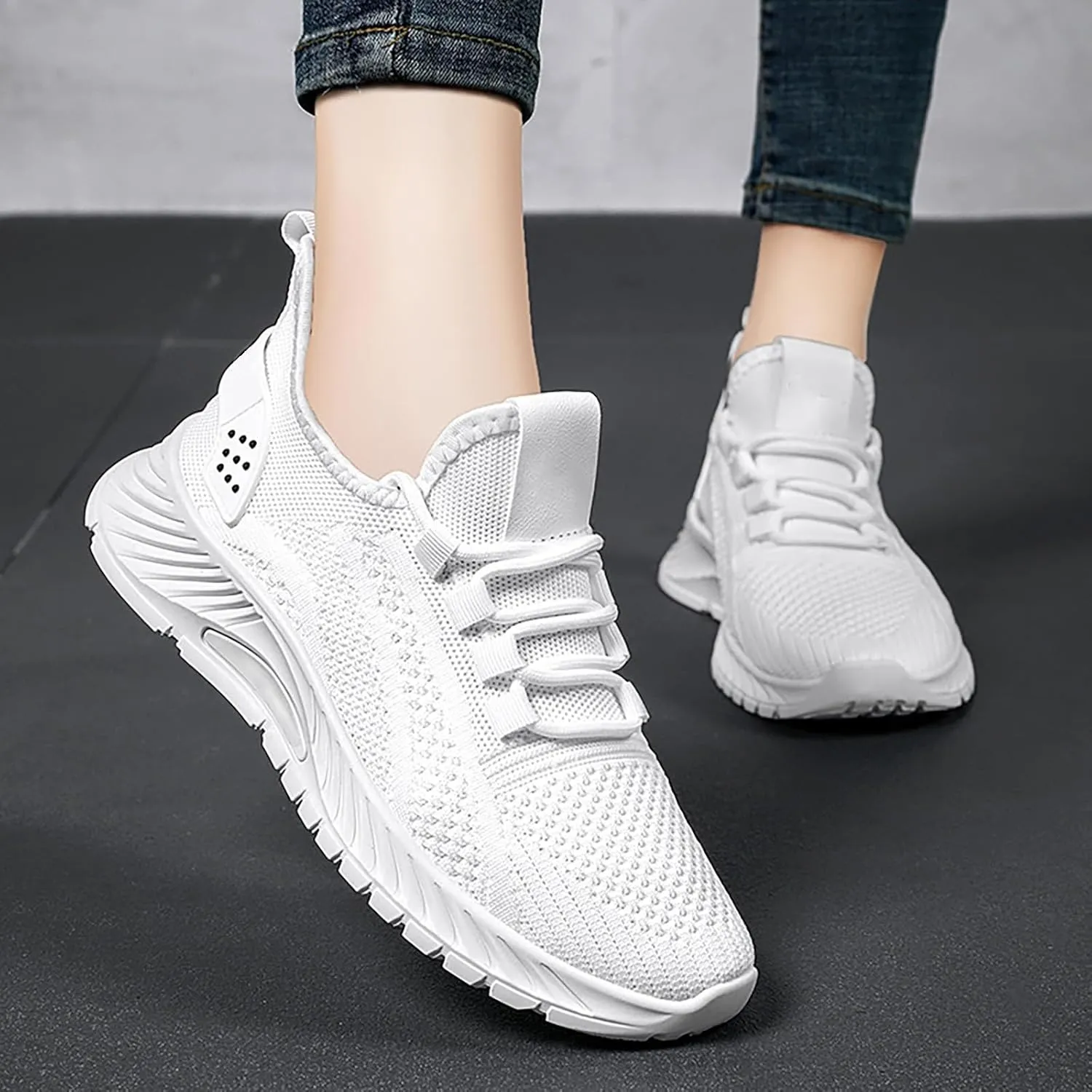 Womens Shoes Dressy Casual Fashion Sneakers for Women 2024 Black Loafers Women Platform Lightweight Cute Round Toe Christmas Canvas Shoes Women Round Toe Slip On Casual
