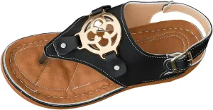 Women's Summer Fashion Flip Toe Sandals Casual And Comfortable Beach Flip Flops Leather for Women Sandals