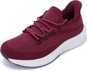 Womens Walking Shoes Arch Support Slip on Wide Platform Sneakers Comfortable Running Shoes for Gym Daily Leisure