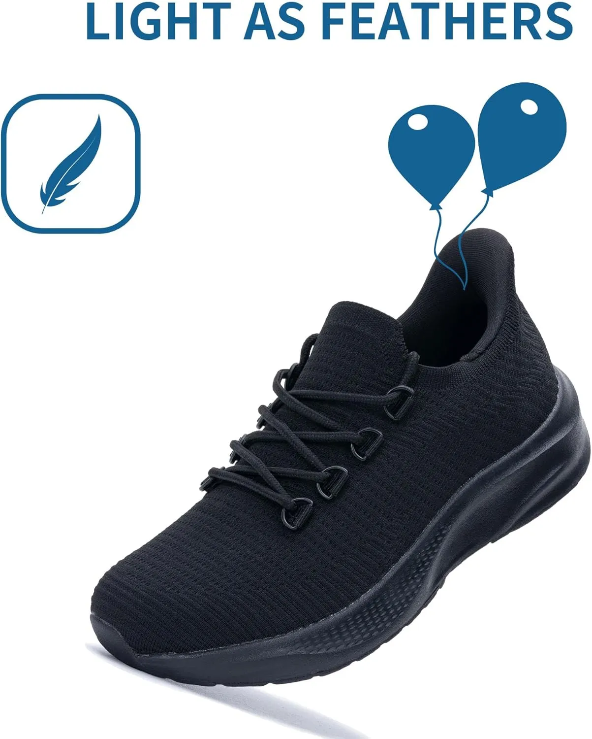 Womens Walking Shoes Arch Support Slip on Wide Platform Sneakers Comfortable Running Shoes for Gym Daily Leisure