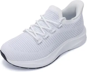 Womens Walking Shoes Arch Support Slip on Wide Platform Sneakers Comfortable Running Shoes for Gym Daily Leisure