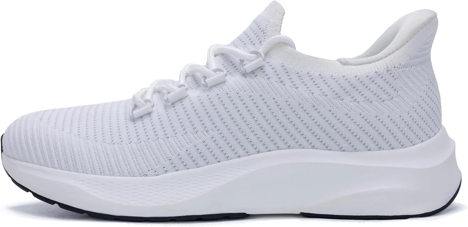 Womens Walking Shoes Arch Support Slip on Wide Platform Sneakers Comfortable Running Shoes for Gym Daily Leisure