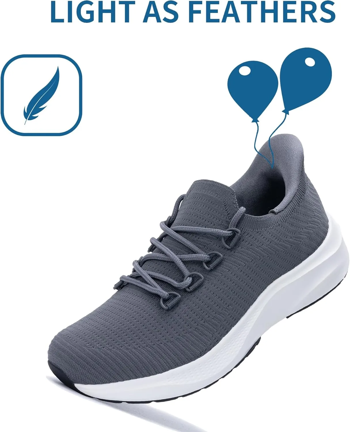 Womens Walking Shoes Arch Support Slip on Wide Platform Sneakers Comfortable Running Shoes for Gym Daily Leisure