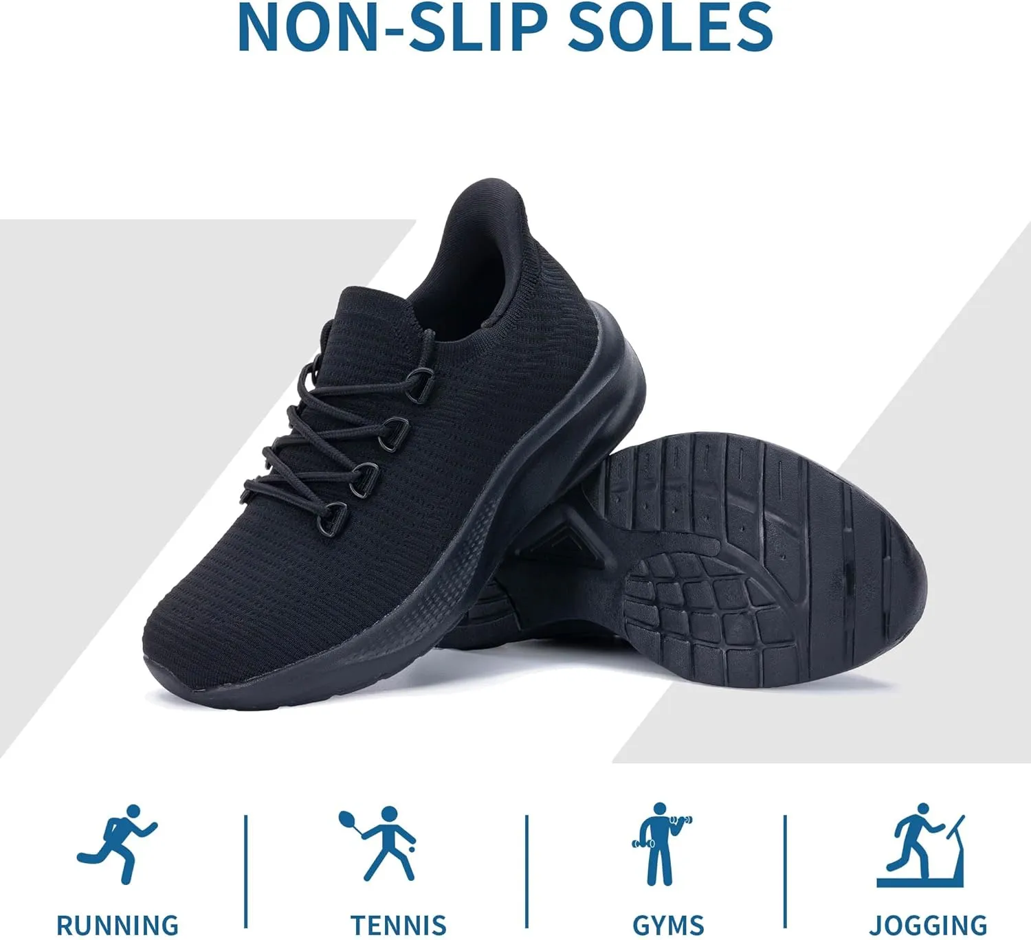 Womens Walking Shoes Arch Support Slip on Wide Platform Sneakers Comfortable Running Shoes for Gym Daily Leisure