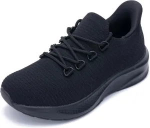Womens Walking Shoes Arch Support Slip on Wide Platform Sneakers Comfortable Running Shoes for Gym Daily Leisure