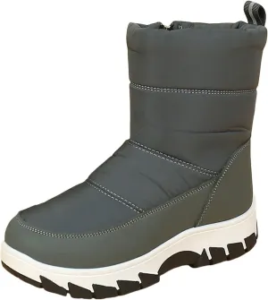 Womens Winter Snow Boots Fur Lined Warm Winter Boots Mid Calf Waterproof Snow Boots Walking Boots